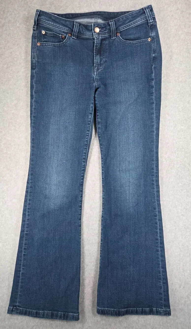 GAP Women's '70s Flare Jeans Low Rise Blue Denim Size 29 8R Stretch Vintage Styl